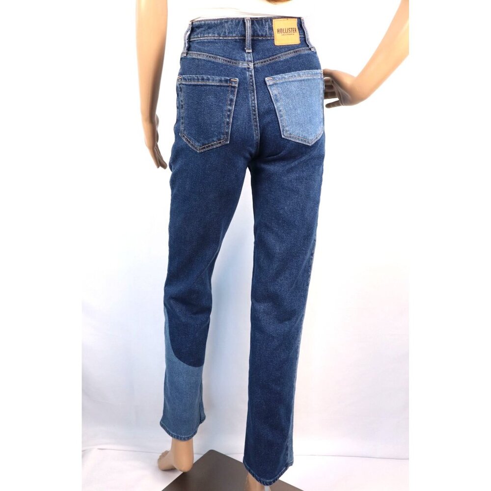 Hollister Ultra High-Rise Dad Jean W23 L31 Vintage Stretch Patchwork Denim - Picture 4 of 9